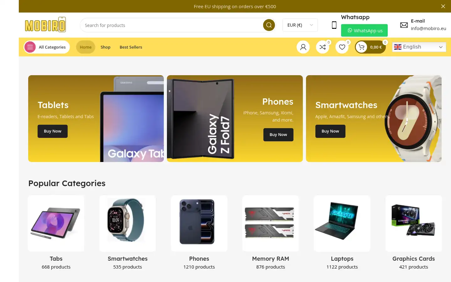 Screenshot of mobiro.eu