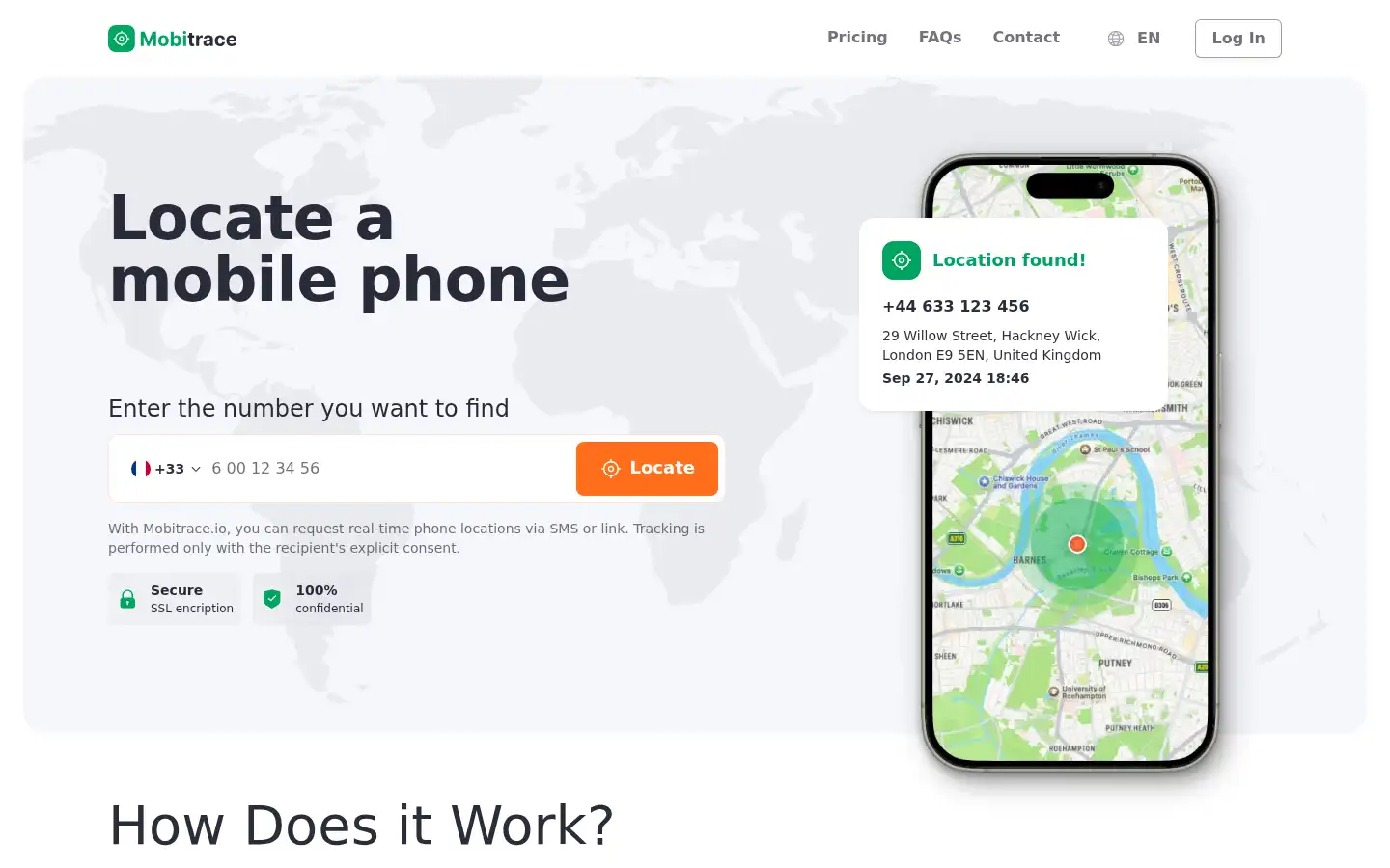 Screenshot of mobitrace.io