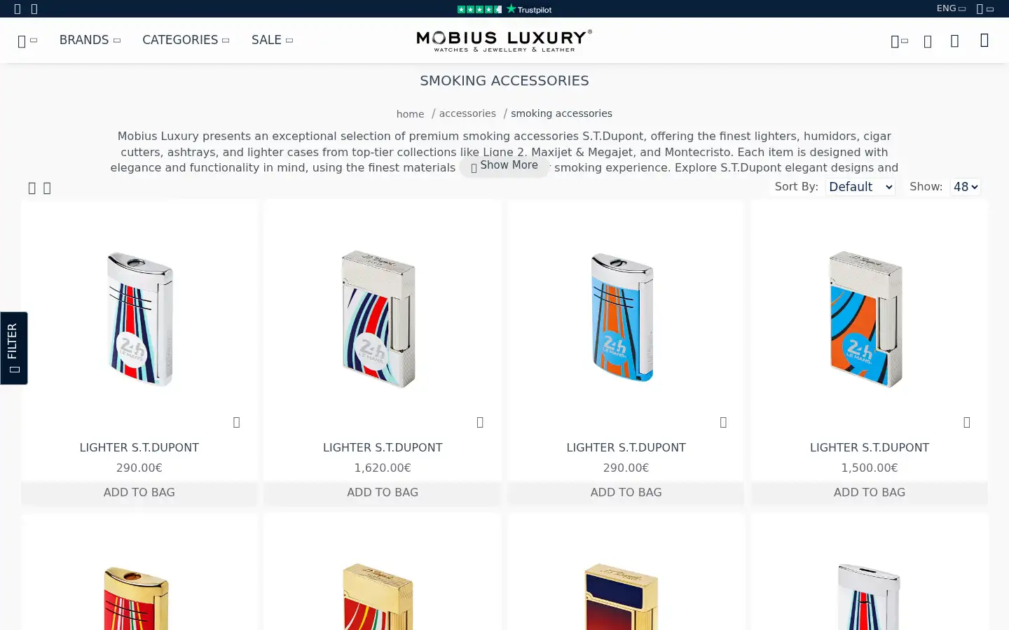 Screenshot of mobius-luxury.eu