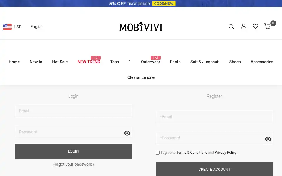 Screenshot of mobivivi.com