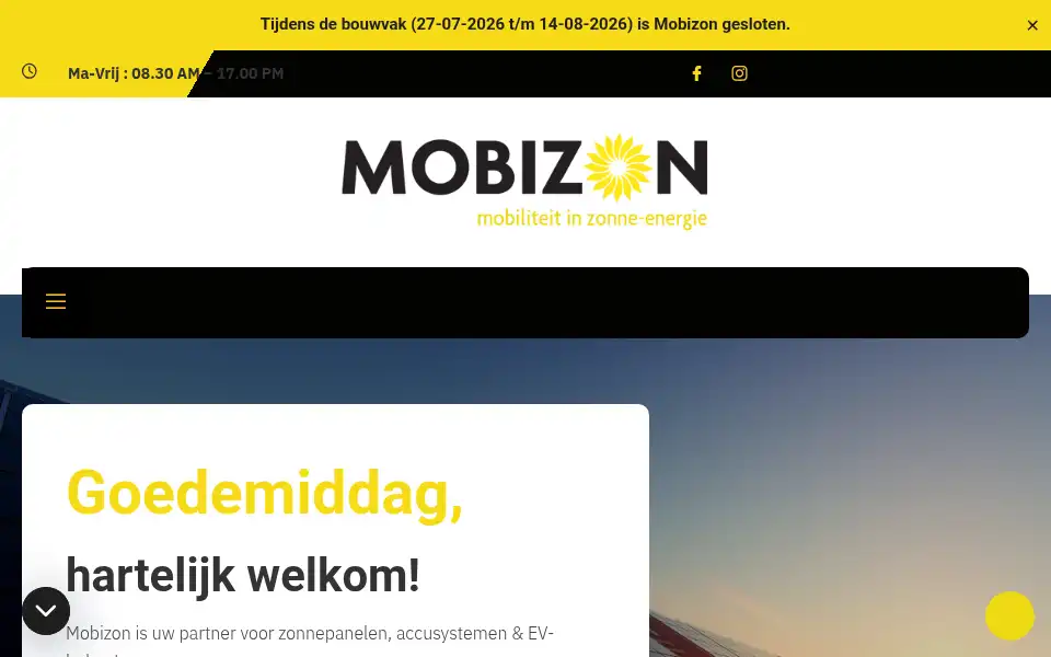 Screenshot of mobizon.nl