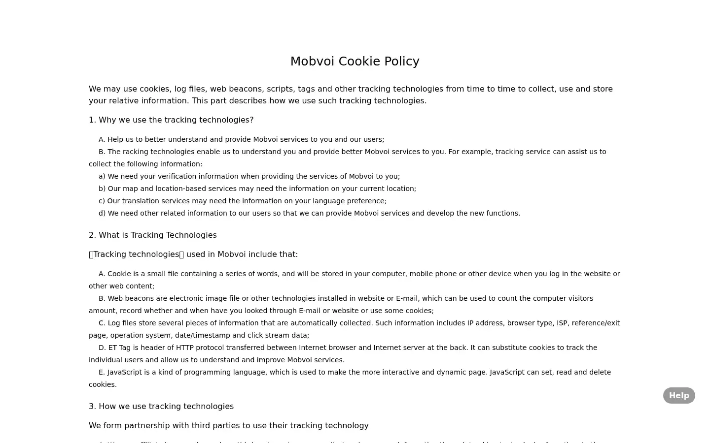 Screenshot of mobvoi.com