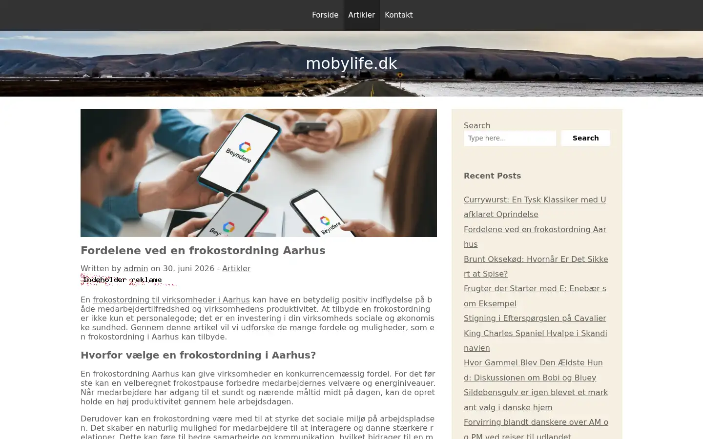 Screenshot of mobylife.dk