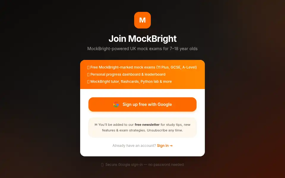 Screenshot of mockbright.com
