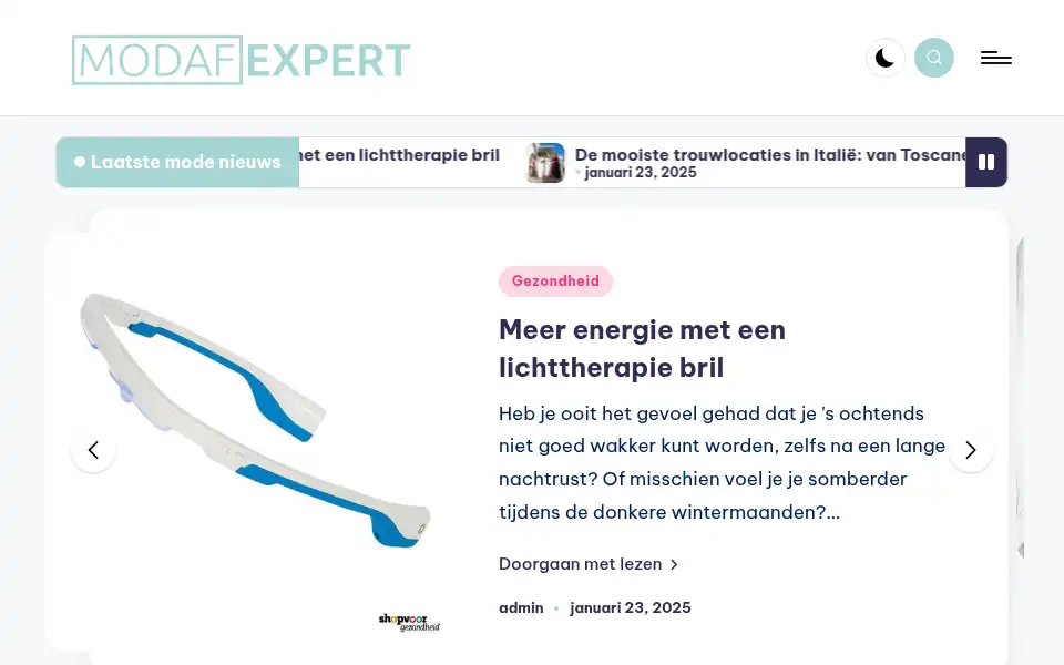 Screenshot of modafexpert.nl