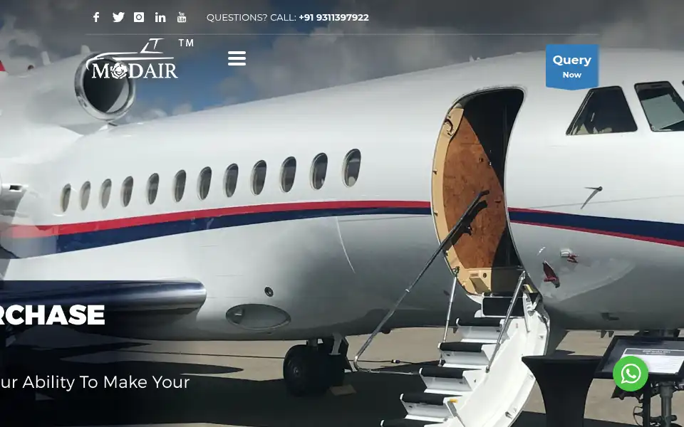 Screenshot of modair.in
