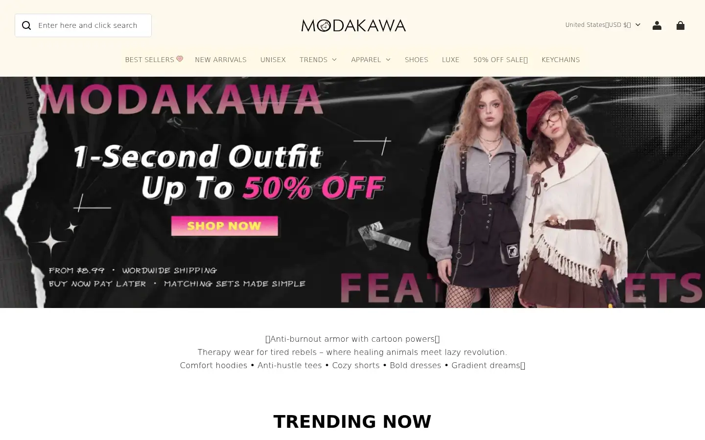 Screenshot of modakawa.com