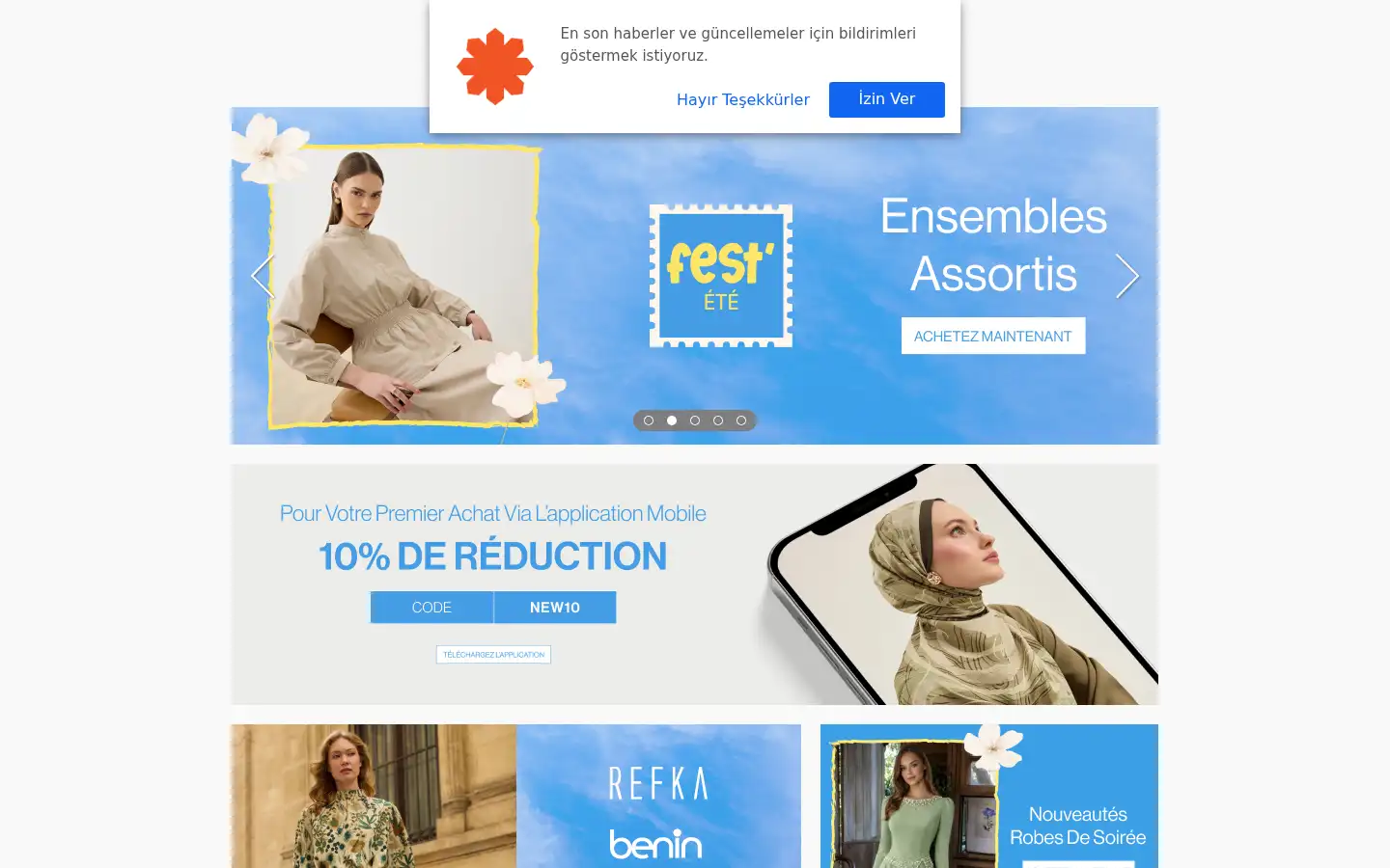 Screenshot of modanisa.com