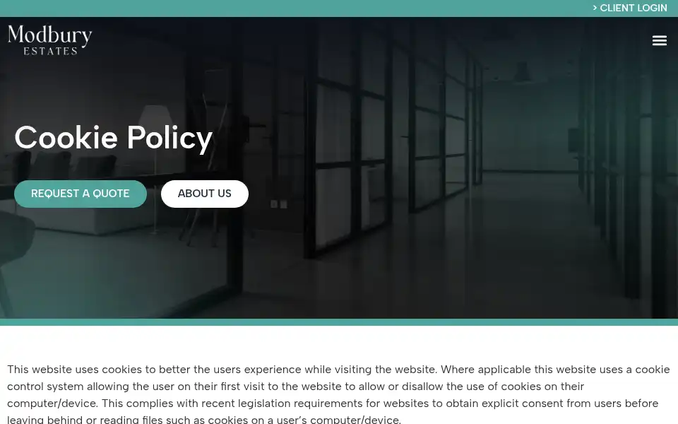 Screenshot of modburyestates.co.uk