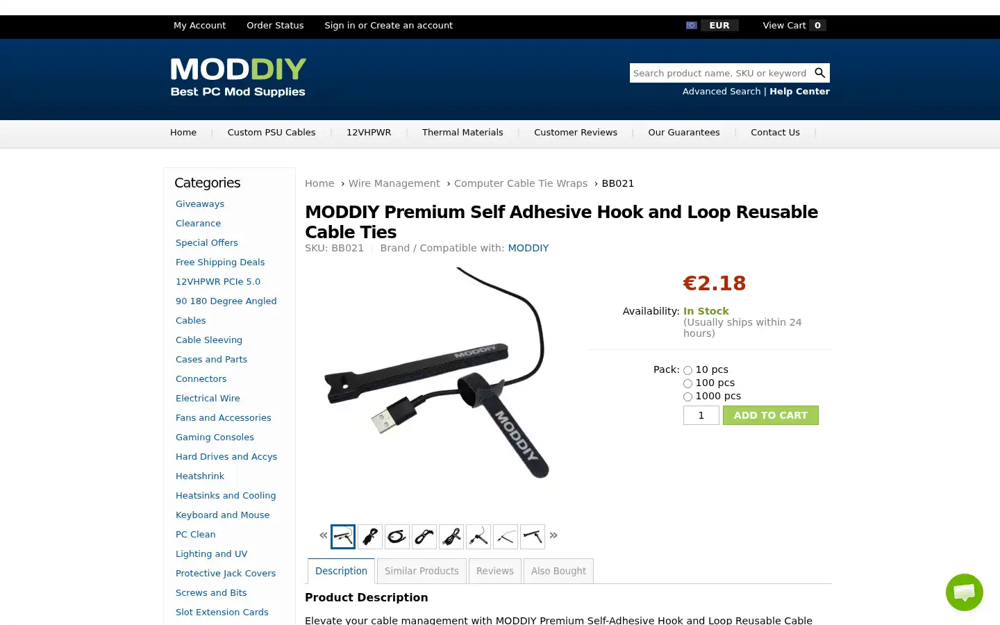 Screenshot of moddiy.com