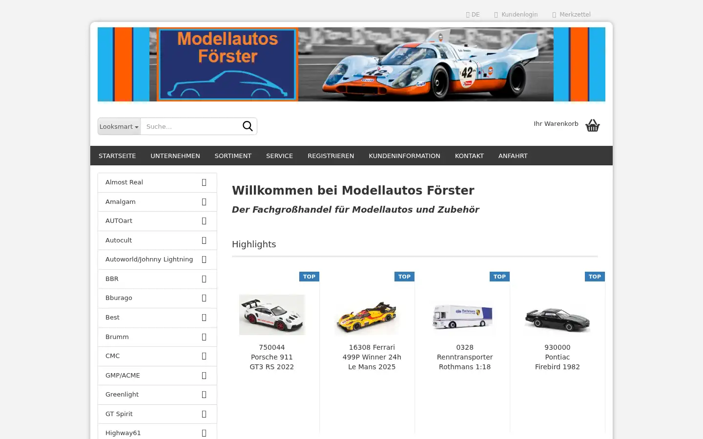 Screenshot of modelcar-foerster.de