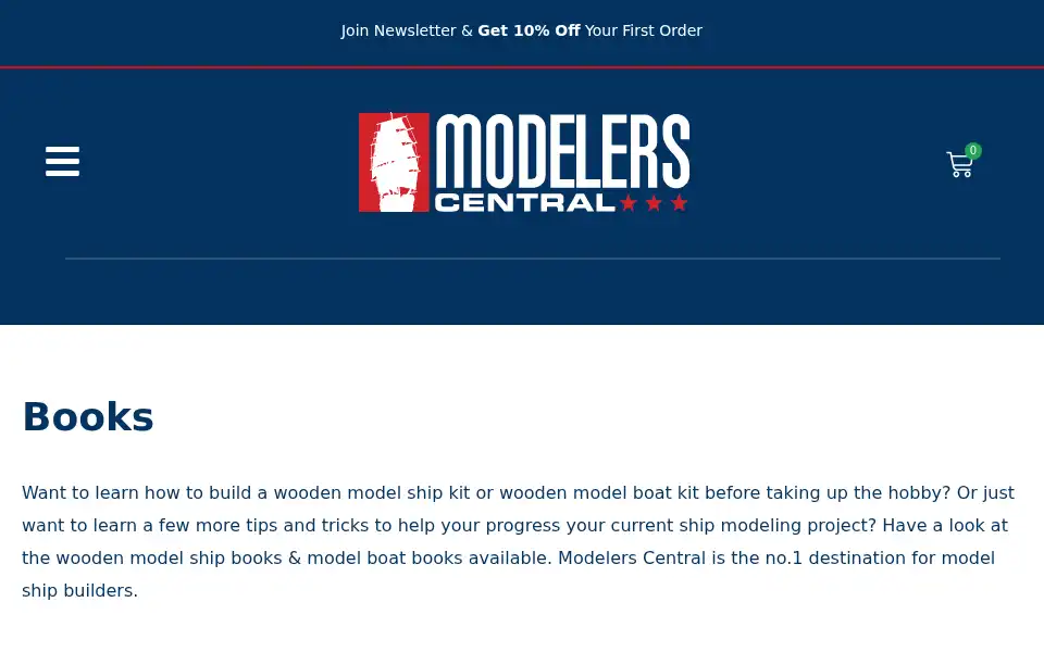 Screenshot of modelerscentral.com