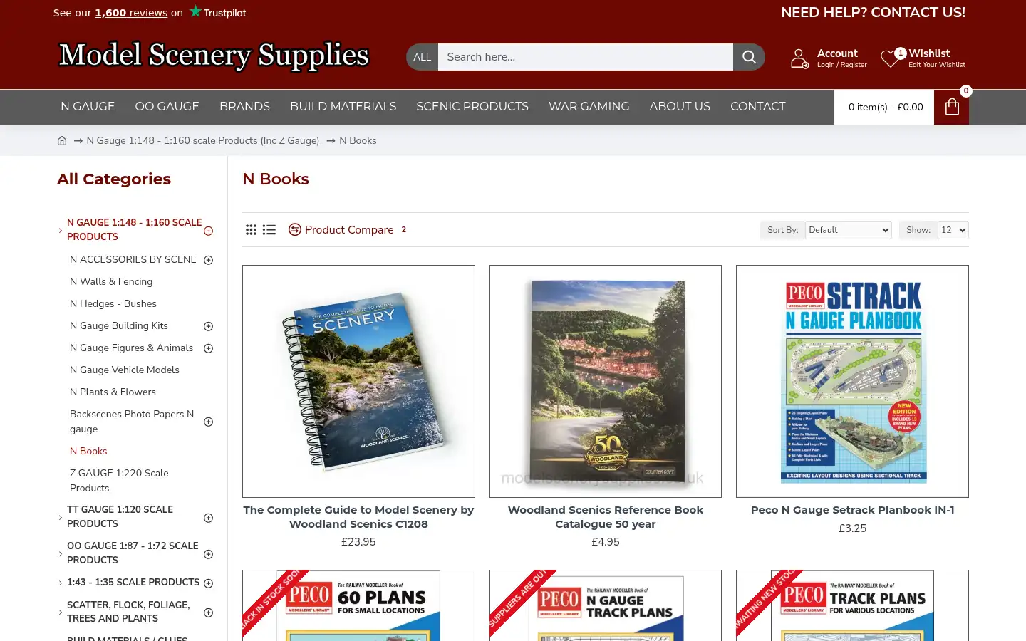 Screenshot of modelscenerysupplies.co.uk
