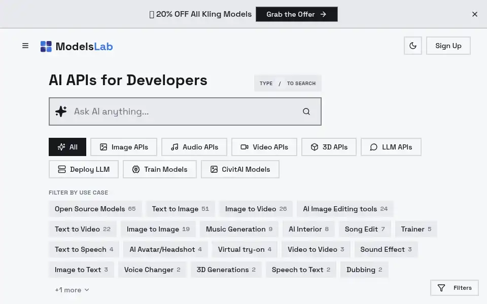 Screenshot of modelslab.com