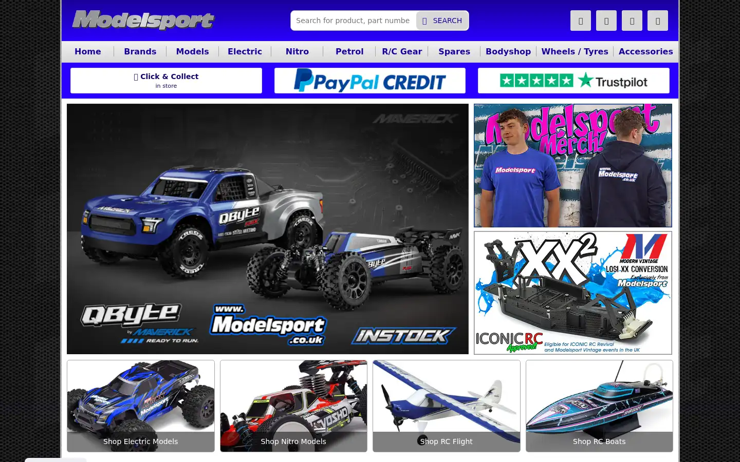 Screenshot of modelsport.co.uk
