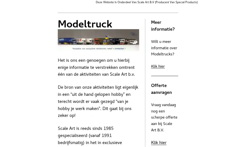 Screenshot of modeltruck.eu