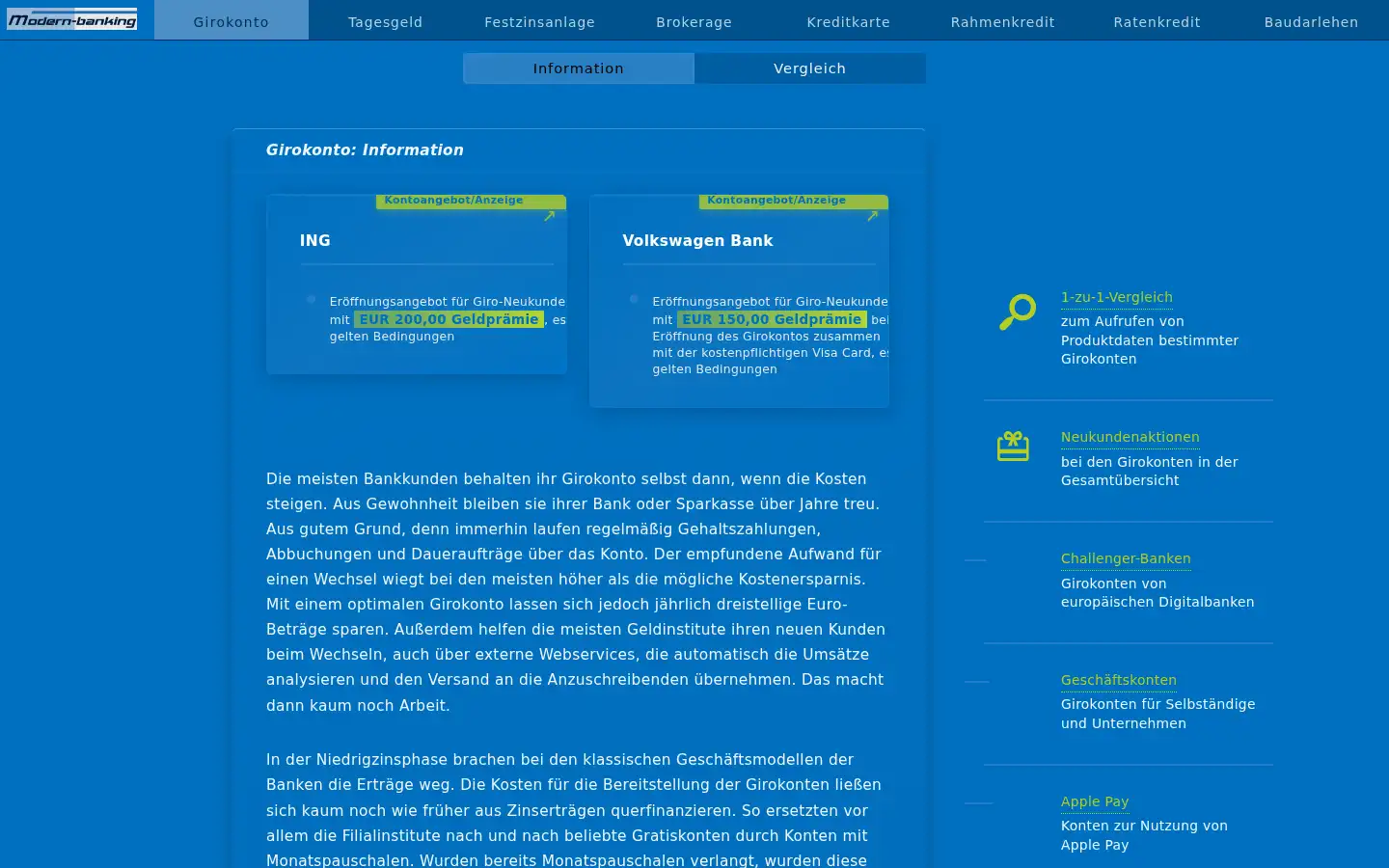 Screenshot of modern-banking.de