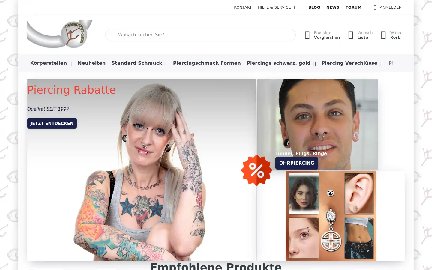 Screenshot of modern-nature.de