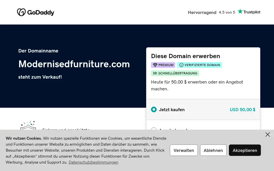 Screenshot of modernisedfurniture.com