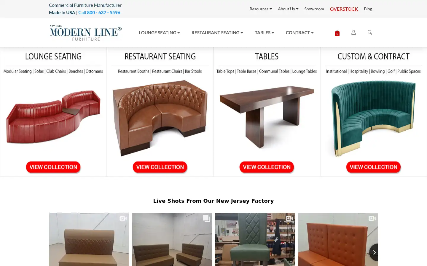Screenshot of modernlinefurniture.com