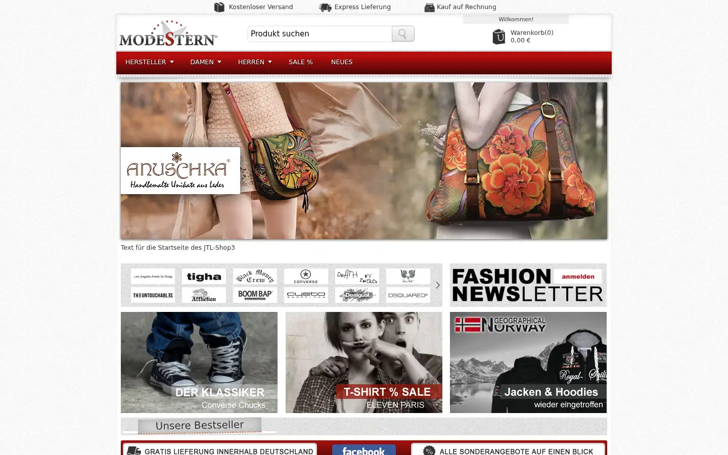 Screenshot of modestern.de