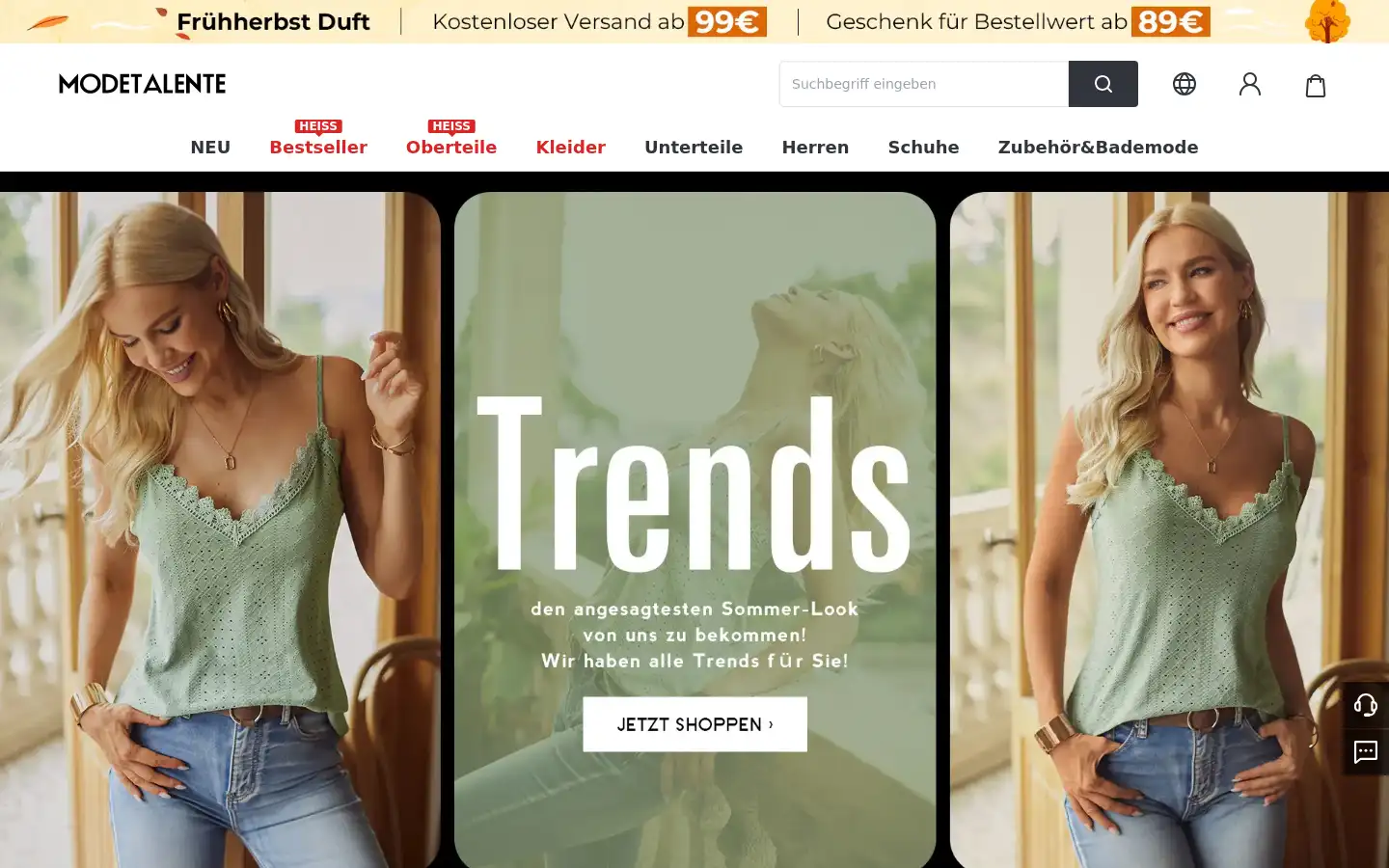 Screenshot of modetalente.com