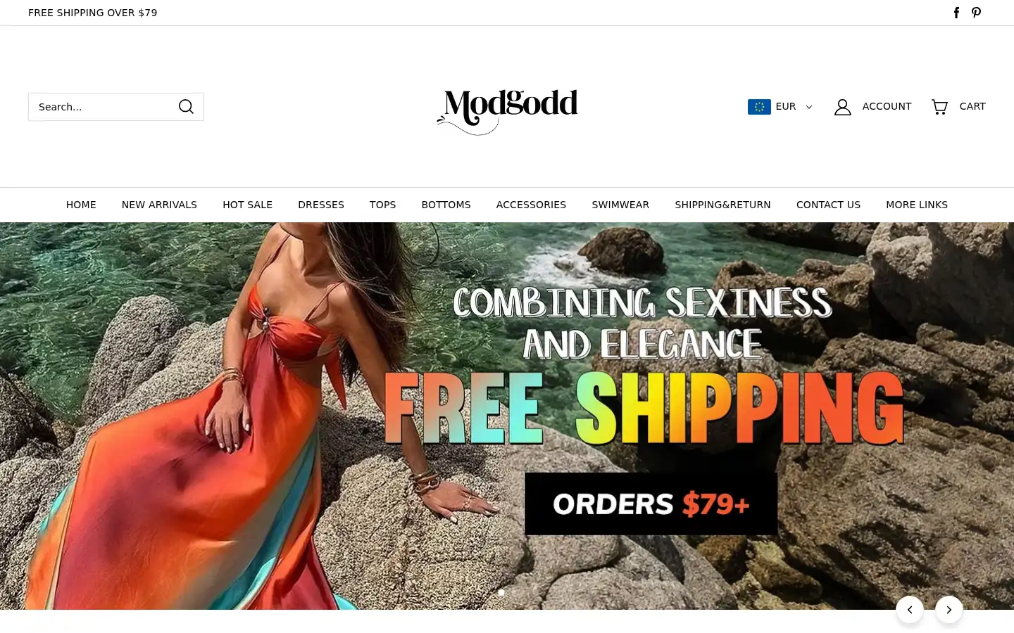 Screenshot of modgodd.com