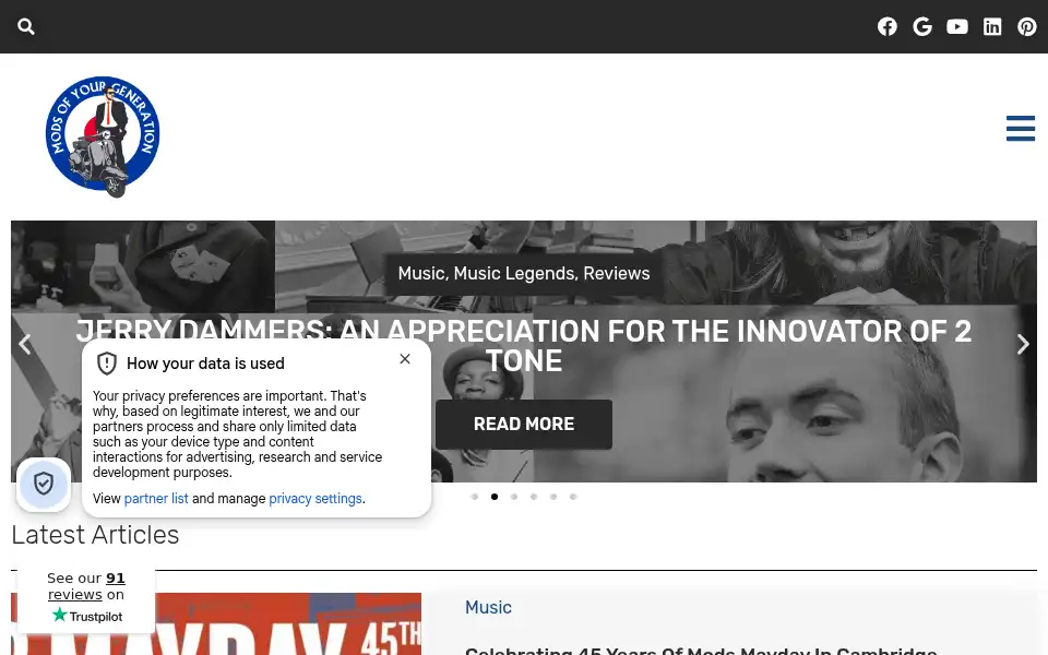 Screenshot of modsofyourgeneration.com