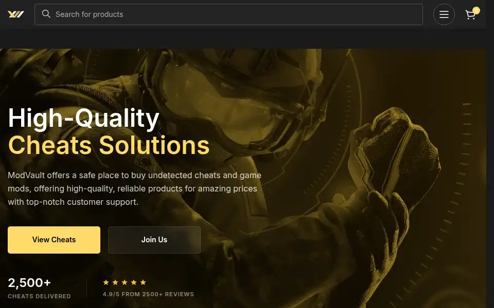 Screenshot of modvault.net