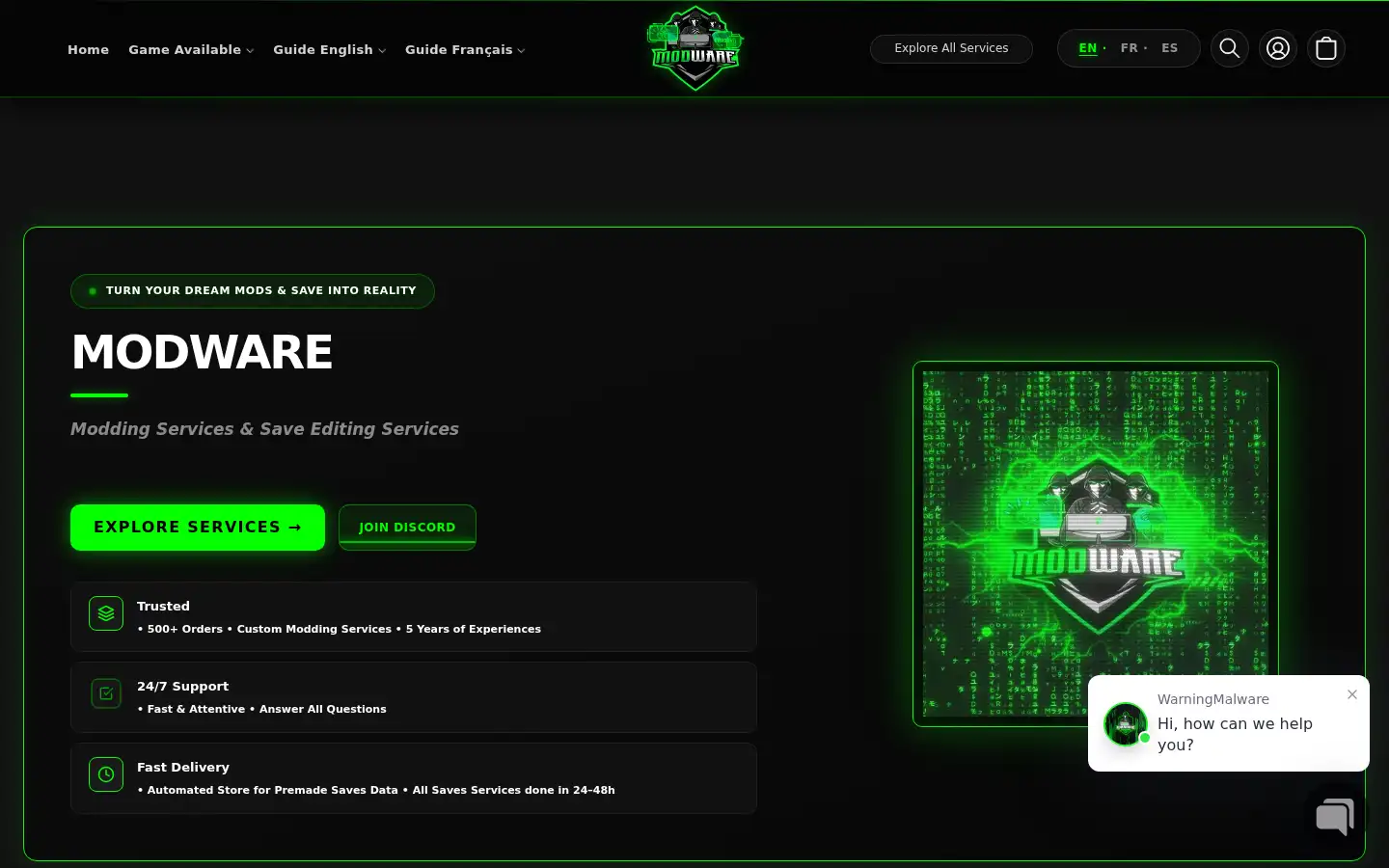 Screenshot of modware.store