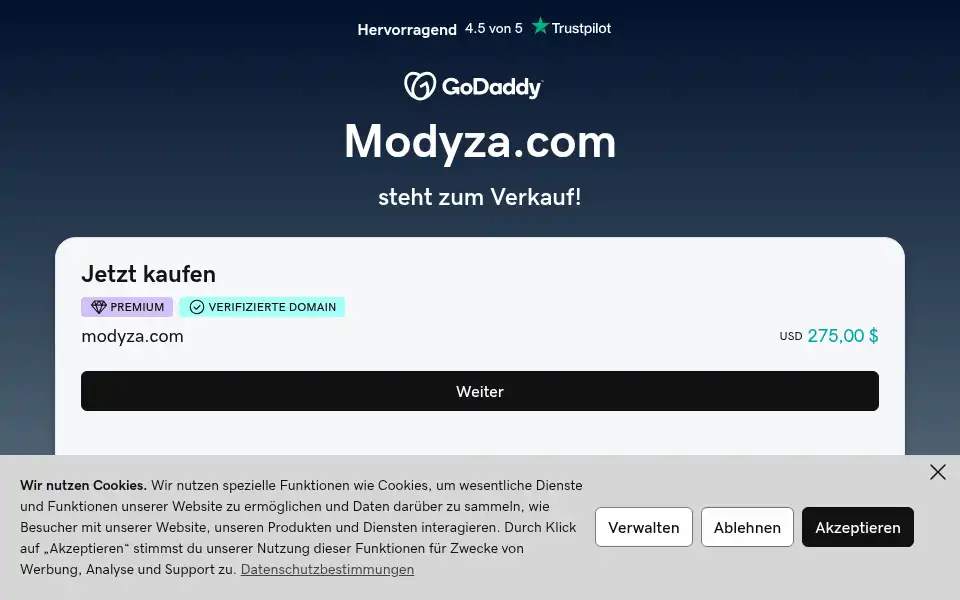 Screenshot of modyza.com