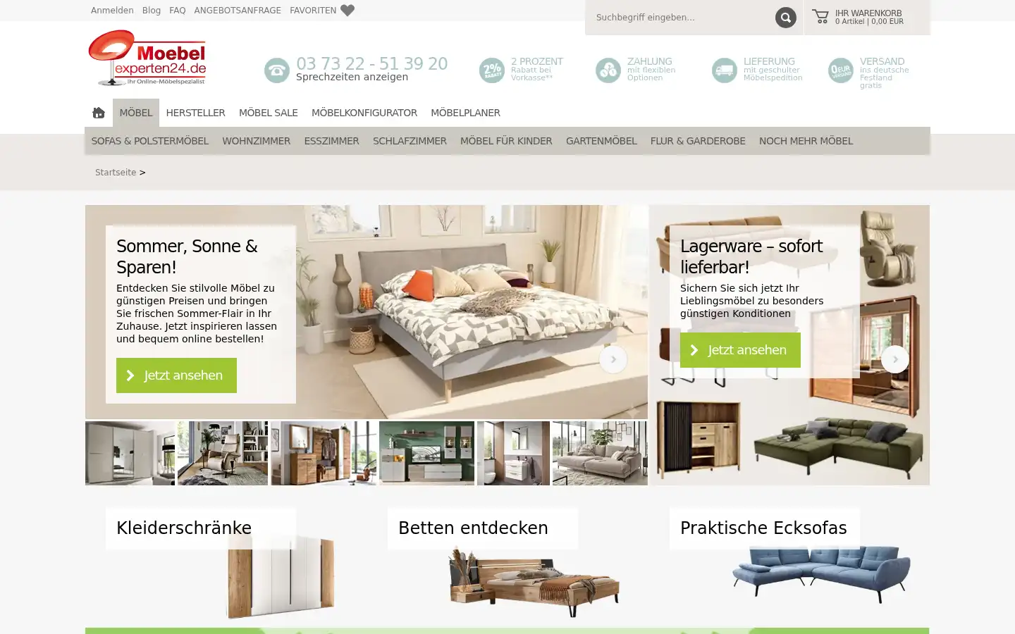 Screenshot of moebelexperten24.de