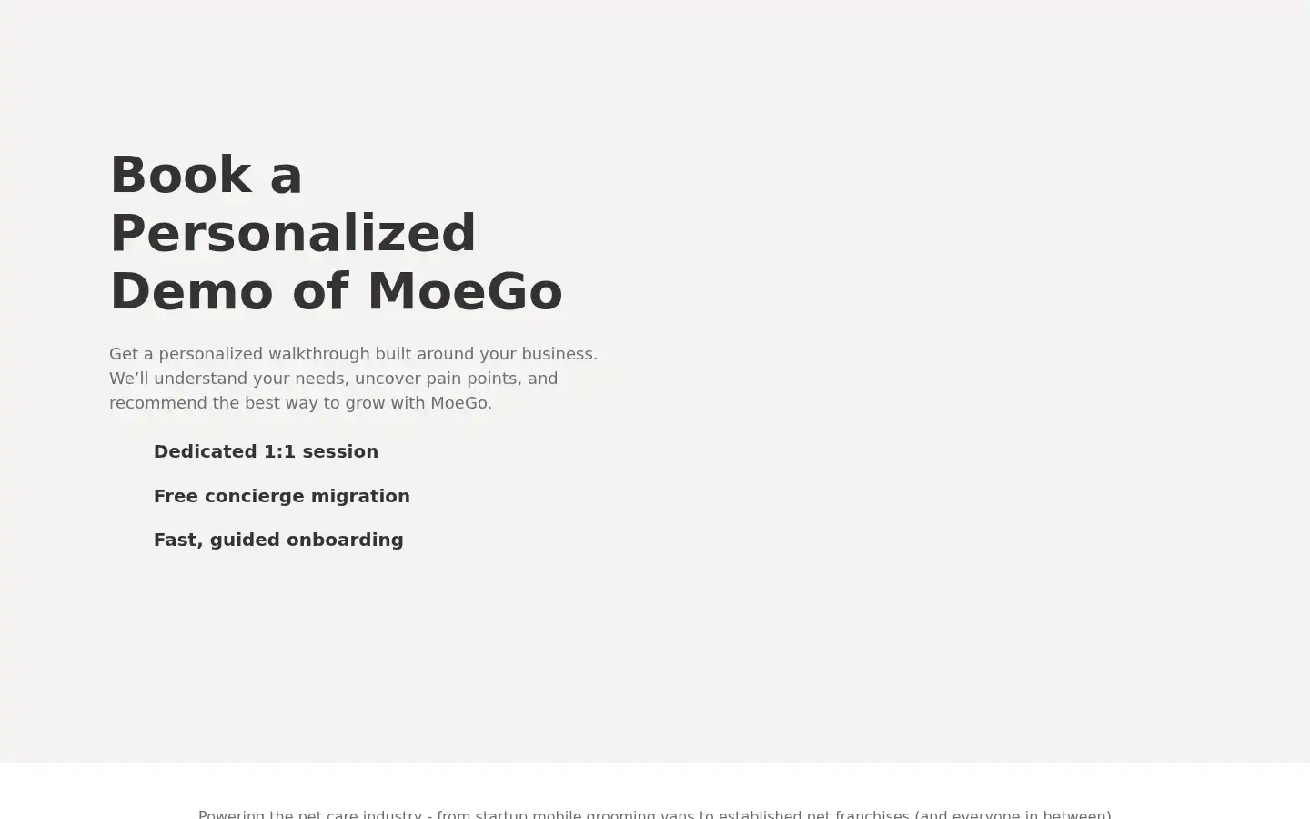 Screenshot of moego.pet