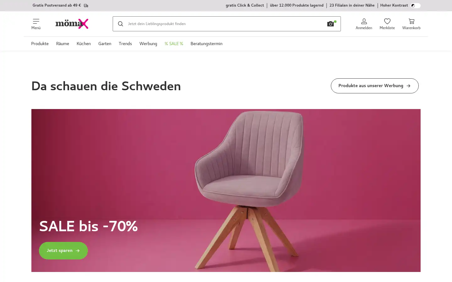 Screenshot of moemax.at