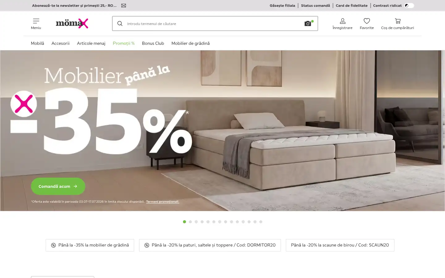 Screenshot of moemax.ro