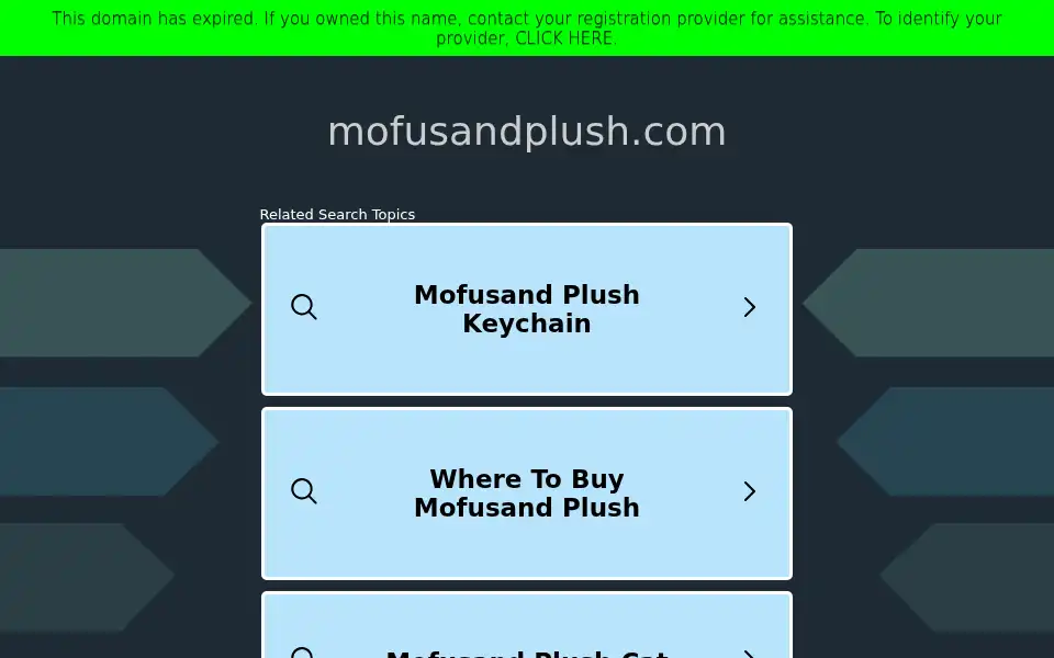 Screenshot of mofusandplush.com