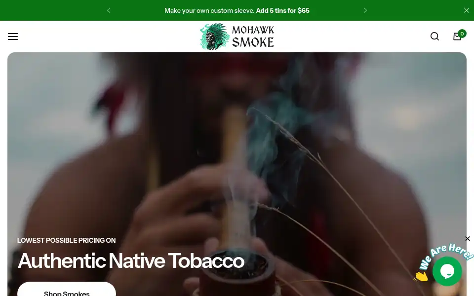 Screenshot of mohawksmoke.com