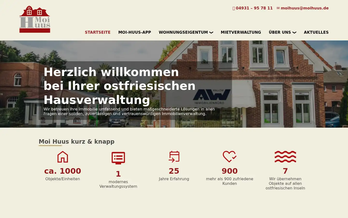 Screenshot of moihuus.de