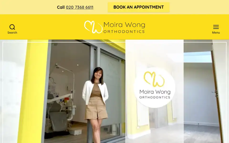 Screenshot of moirawongorthodontics.co.uk
