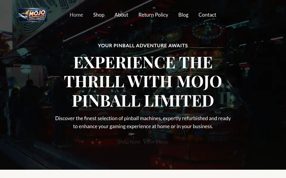 Screenshot of mojopinballlimited.com