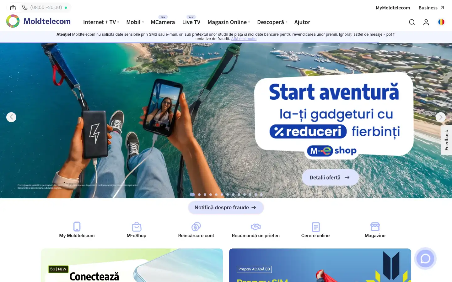 Screenshot of moldtelecom.md