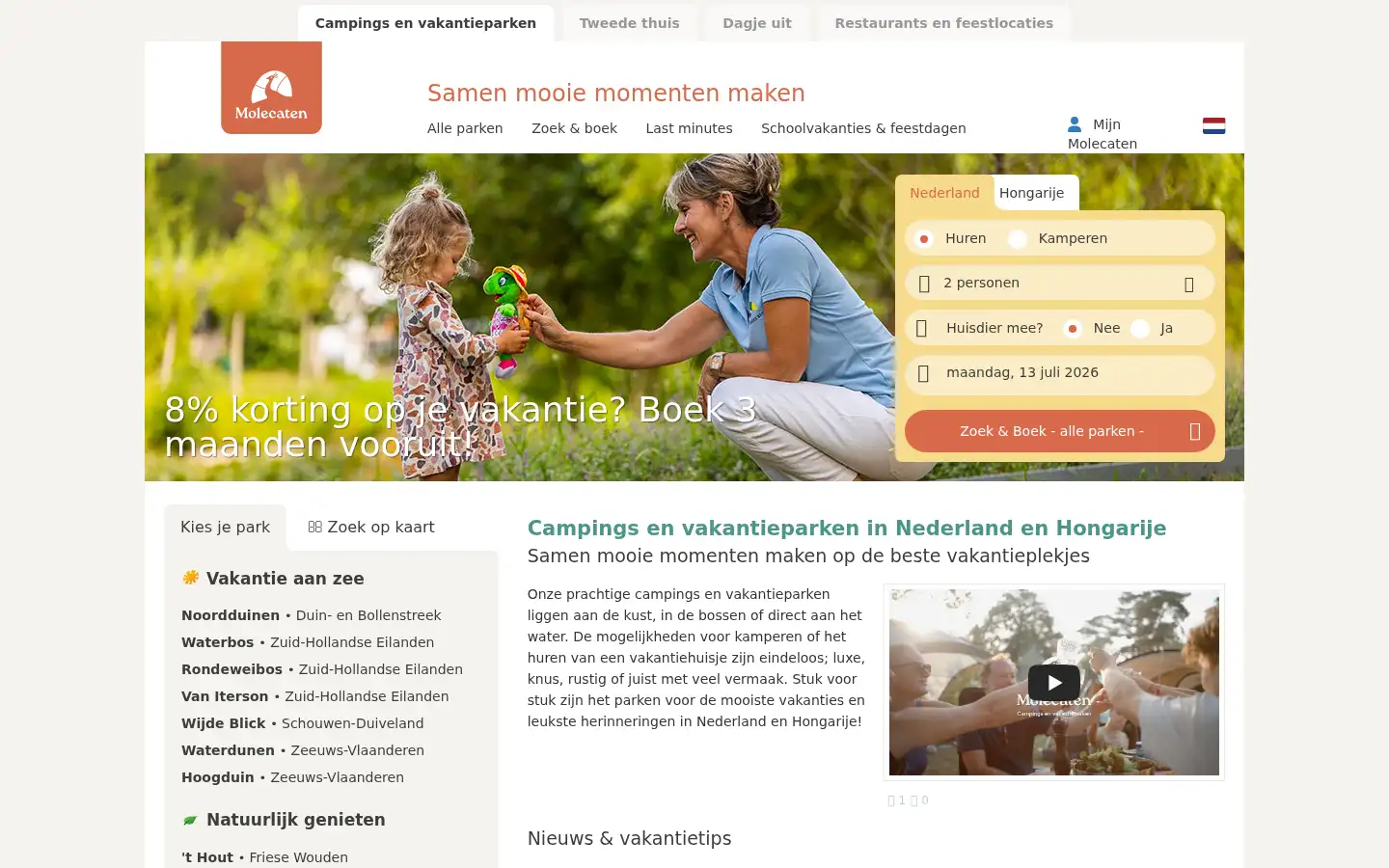 Screenshot of molecaten.nl