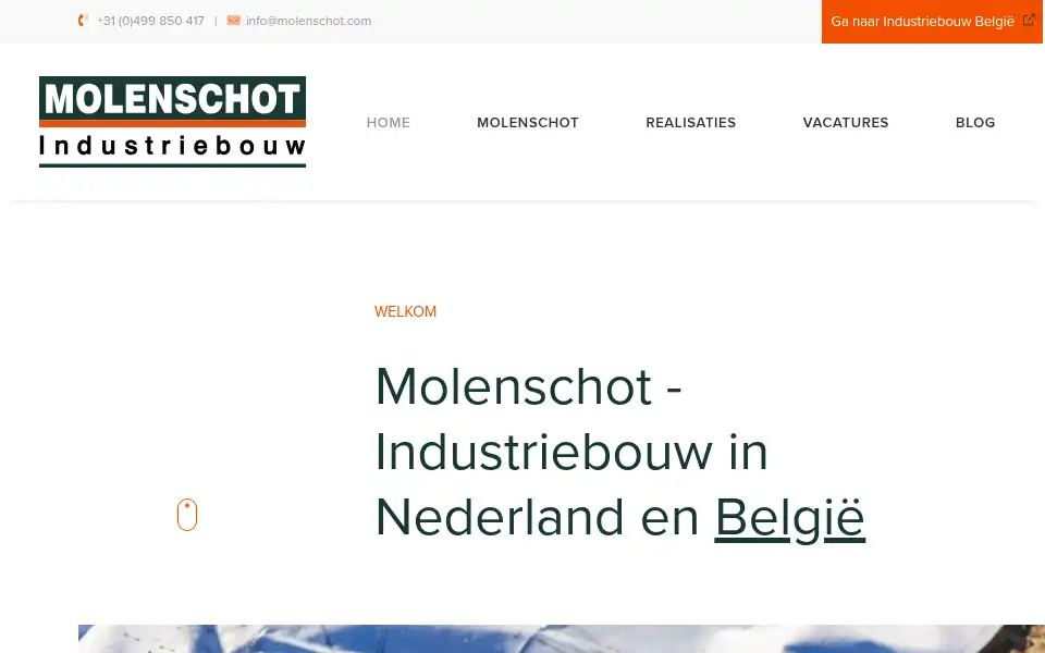 Screenshot of molenschot-industriebouw.nl