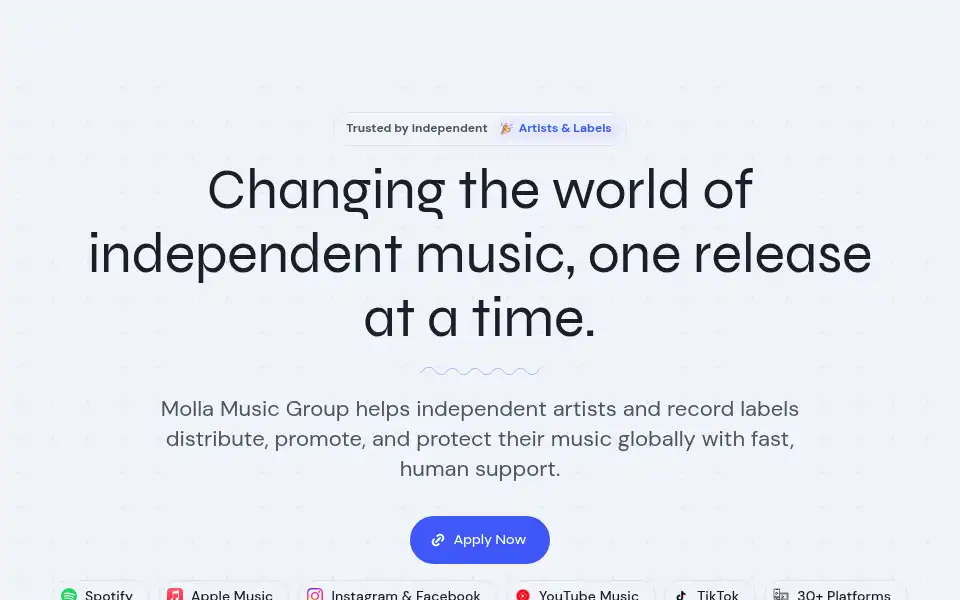 Screenshot of mollamusicgroup.com