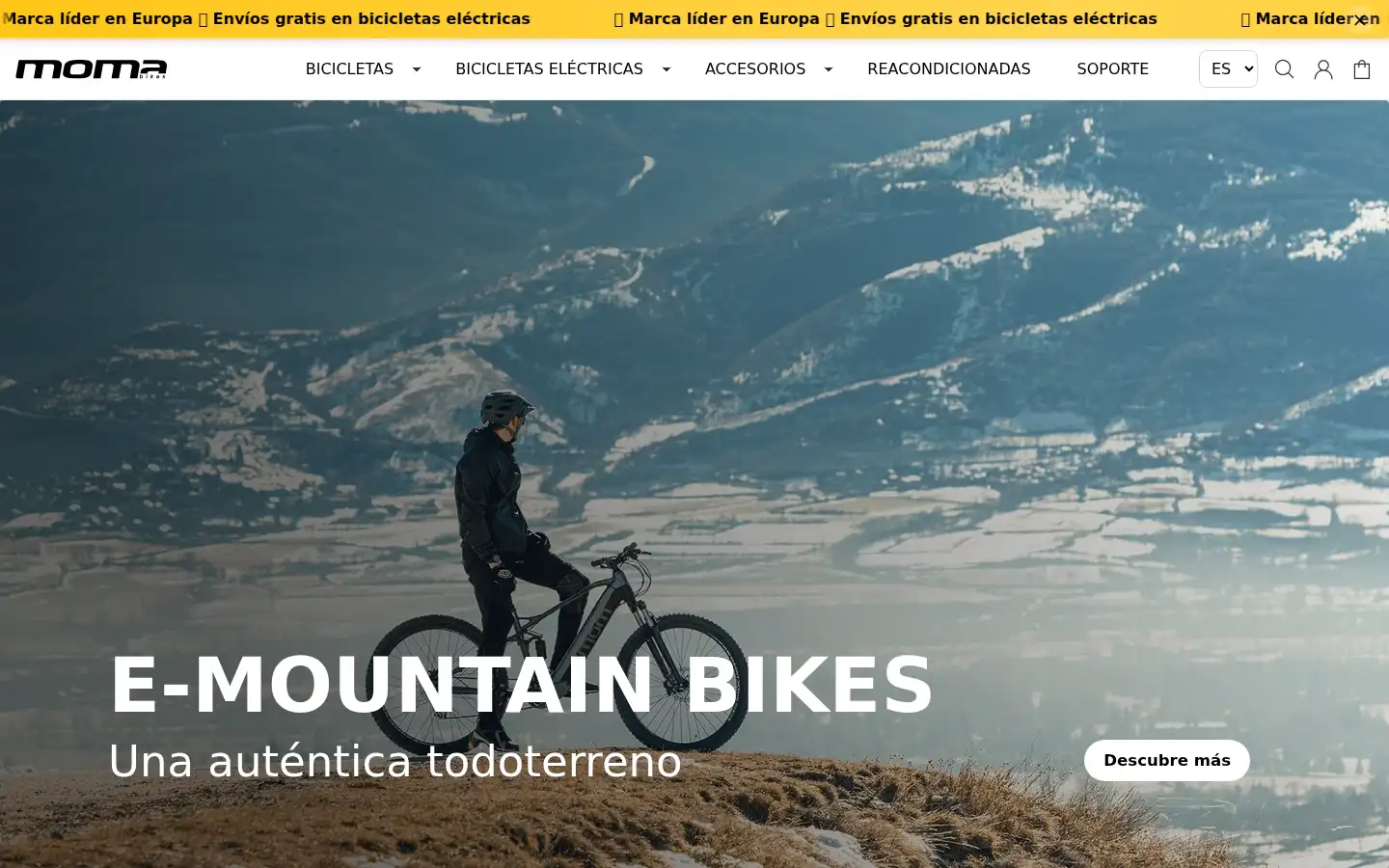 Screenshot of momabikes.com
