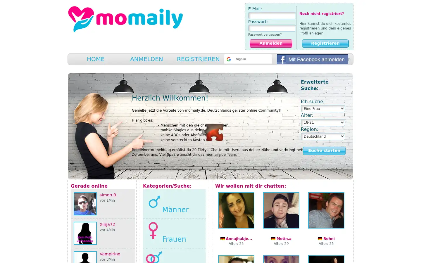 Screenshot of momaily.de