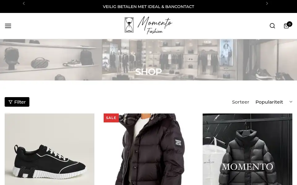 Screenshot of momentofashion.nl