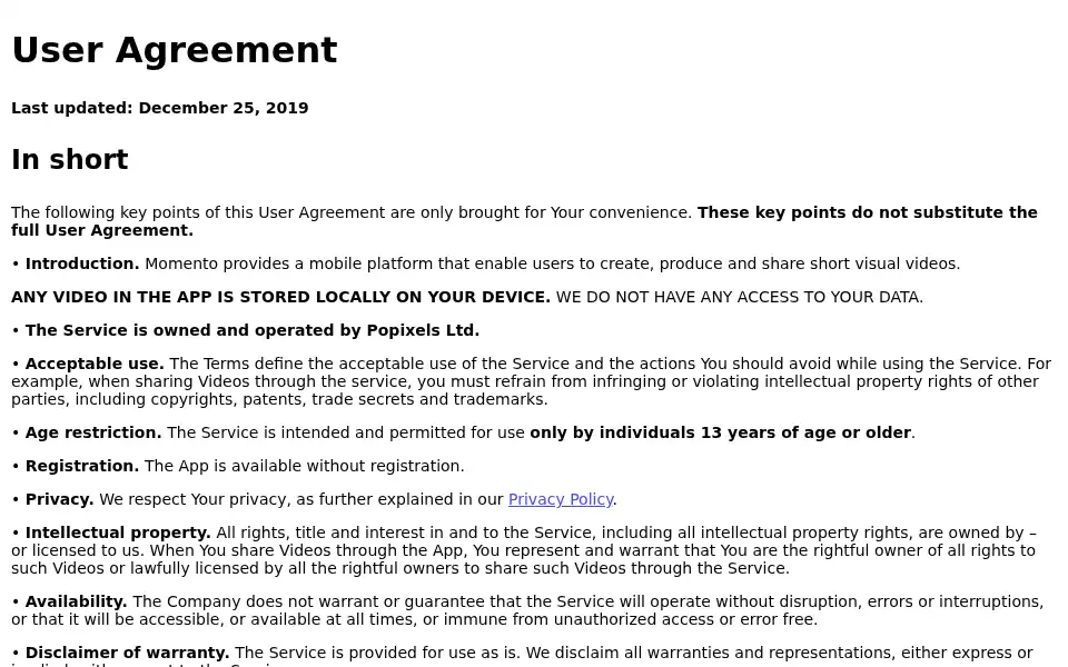 Screenshot of momentogifs.com