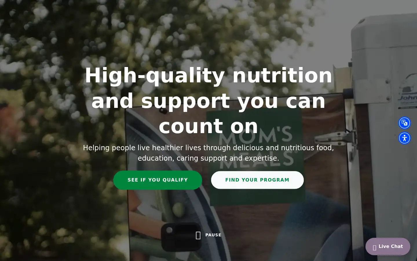 Screenshot of momsmeals.com