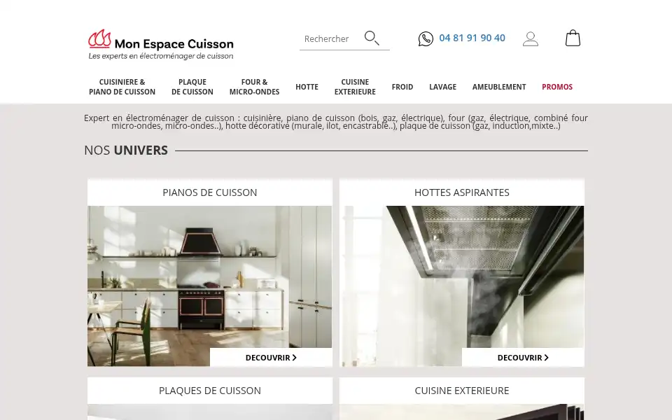Screenshot of mon-espace-cuisson.com